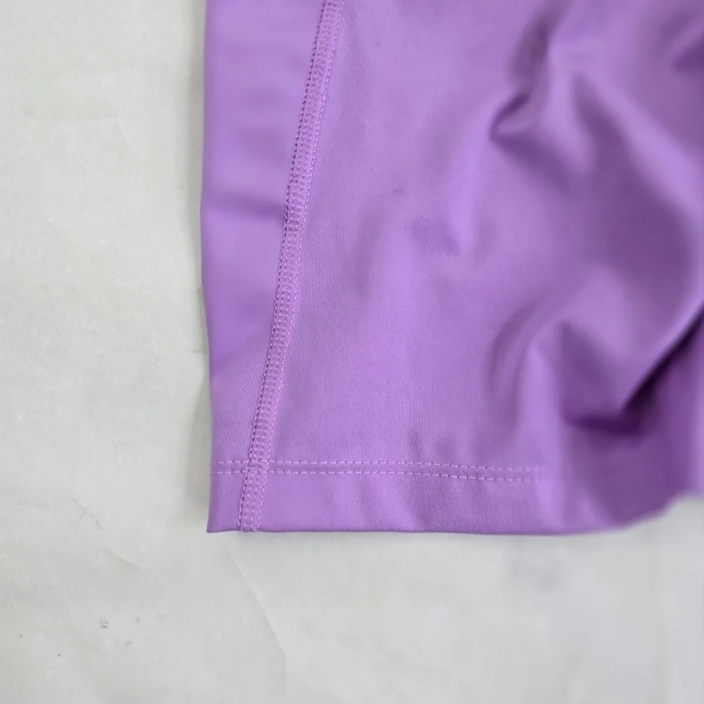 Nike Shorts Women Small Lavender Biker Bike High Rise Dri Fit Running Pocket